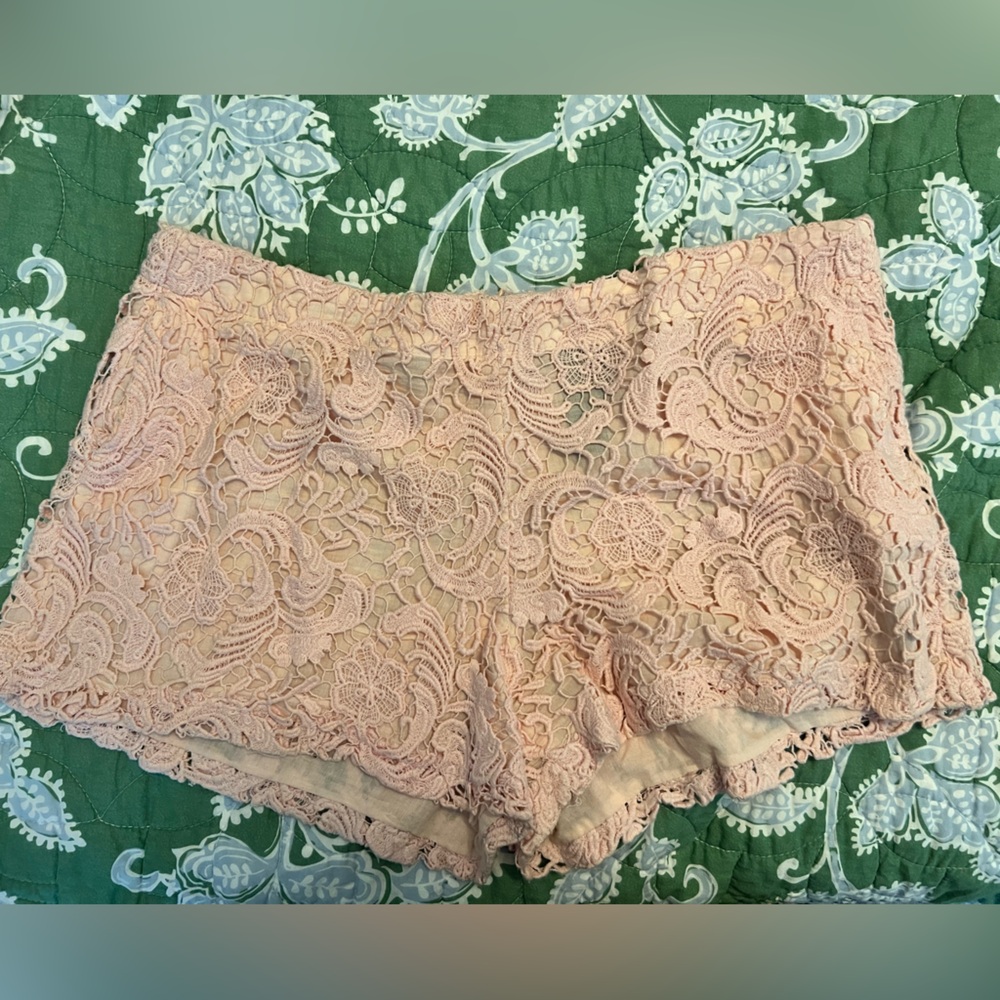 Pink Lace Shorts